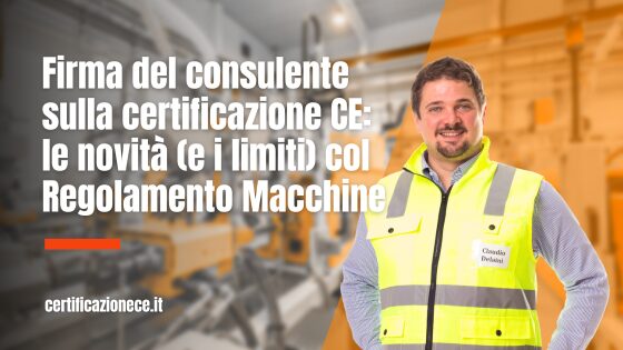 Firma consulente certificazione CE